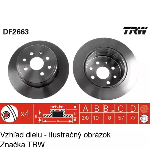 Brzdový kotúč S71-1089 /POLCAR/ - obr. 4