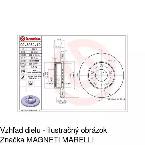 Brzdový kotúč POLCAR S71-1108