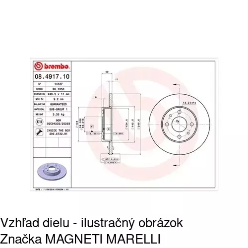 Brzdový kotúč S71-2102 /POLCAR/ - obr. 5