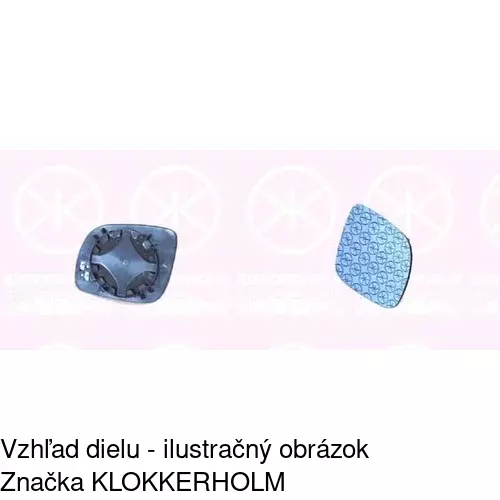 Sklo vonkajšieho zrkadla s držiakom 1323552M /POLCAR/ - obr. 4
