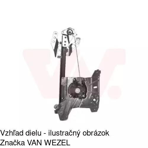 Mechanizmus sťahovania okna elektrický bez motora 1324PSG3 /POLCAR/ - obr. 5