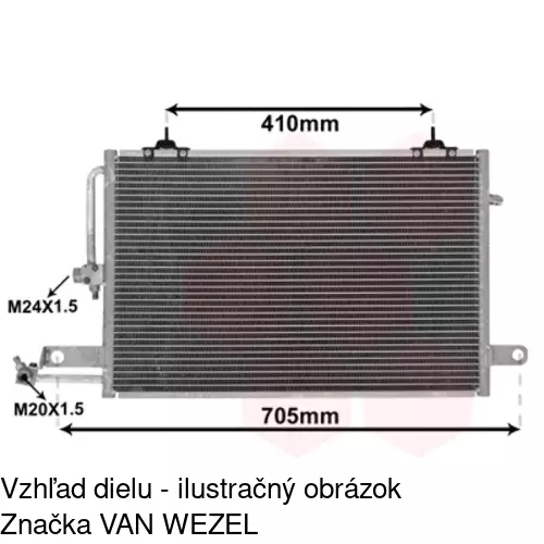 Chladiče klimatizácie 1326K8C1S /POLCAR/ - obr. 3