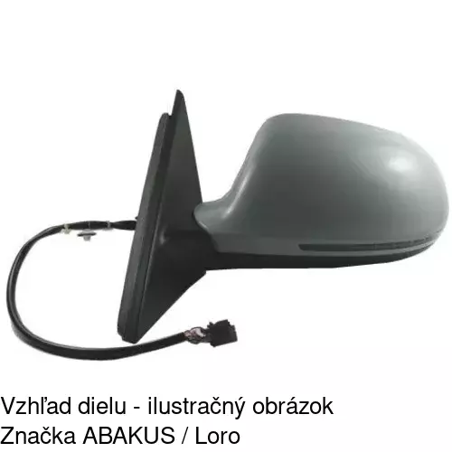 Sklo vonkajšieho zrkadla s držiakom 1332551E /POLCAR/ - obr. 2