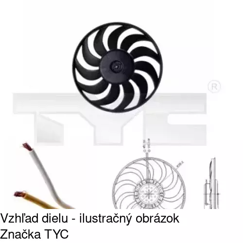 Ventilátor bez krytu / podpery POLCAR 133423U2-Q