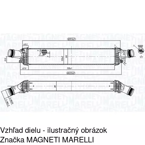 Chladiče vzduchu (Intercoolery) 1337J82X /POLCAR/ - obr. 1