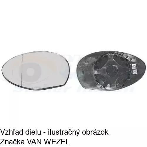Sklo vonkajšieho zrkadla s držiakom 1404552E /POLCAR/ - obr. 5