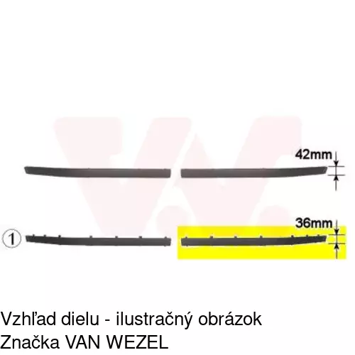 Lišta nárazníka 201607-9 /POLCAR/ - obr. 1