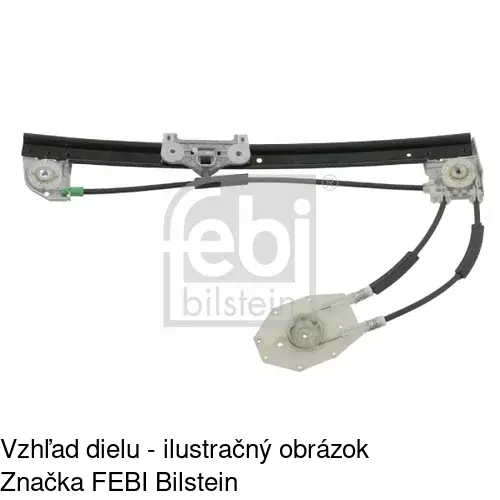 Mechanizmus sťahovania okna elektrický bez motora 2016PSG4 /POLCAR/ - obr. 1