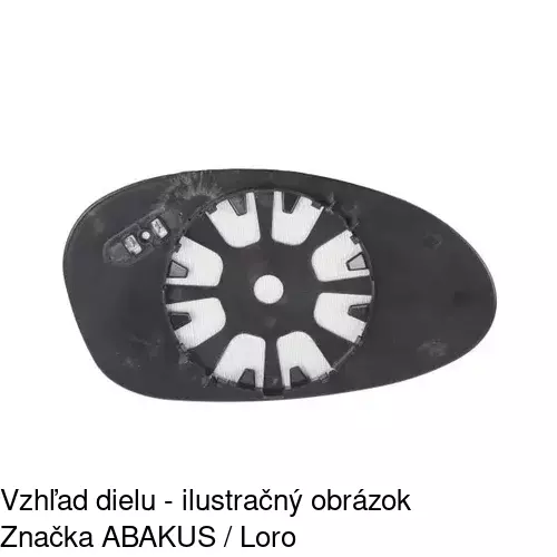 Sklo vonkajšieho zrkadla s držiakom 2040555M /POLCAR/ - obr. 1