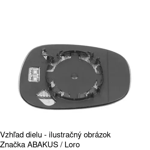 Sklo vonkajšieho zrkadla s držiakom 2042555E /POLCAR/ - obr. 4
