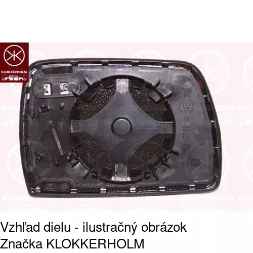 Sklo vonkajšieho zrkadla s držiakom 2055555M /POLCAR/ - obr. 1