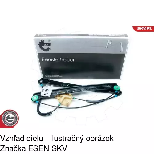 Mechanizmus sťahovania okna elektrický bez motora 2055PSG2 /POLCAR/ - obr. 2