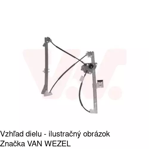 Mechanizmus sťahovania okna elektrický bez motora 2055PSG2 /POLCAR/ - obr. 4