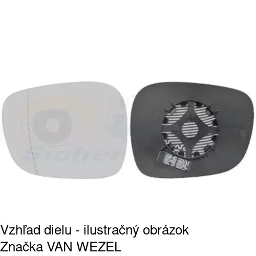 Sklo vonkajšieho zrkadla s držiakom 2060546E /POLCAR/ - obr. 5