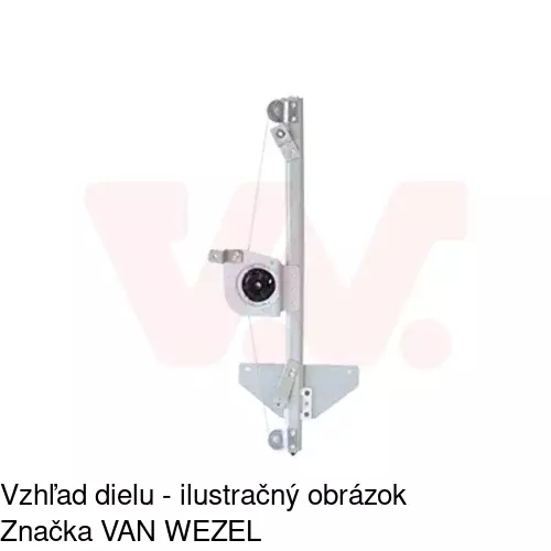 Mechanizmus sťahovania okna elektrický bez motora 2318PSG2E /POLCAR/ - obr. 3