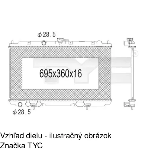 Chladiče vody 2734084K /POLCAR/