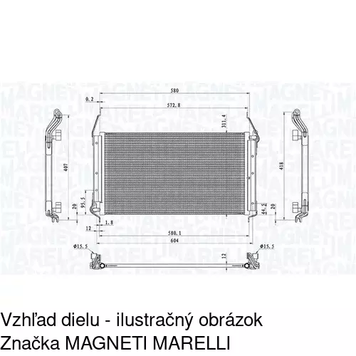 Chladiče klimatizácie 3018K8B1 /POLCAR/ - obr. 1