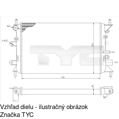 Chladiče vody 320608A1 /POLCAR/ - obr. 1