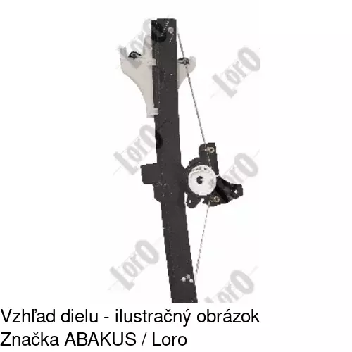 Mechanizmus sťahovania okna elektrický bez motora 3218PSG3 /POLCAR/ - obr. 1