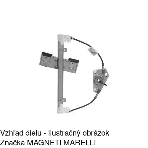 Mechanizmus sťahovania okna elektrický bez motora 3238PSG3 /POLCAR/ - obr. 2