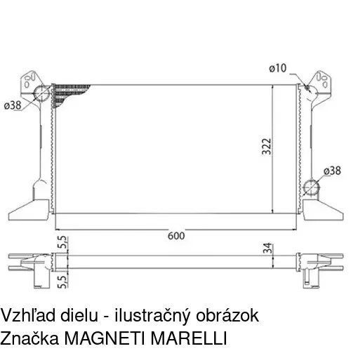 Chladiče vody 324608A1 /POLCAR/ - obr. 1