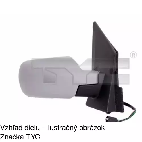 Sklo vonkajšieho zrkadla s držiakom 3257553E /POLCAR/ - obr. 4