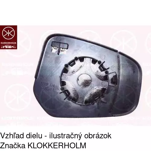 Sklo vonkajšieho zrkadla s držiakom 32U3545M /POLCAR/ - obr. 2