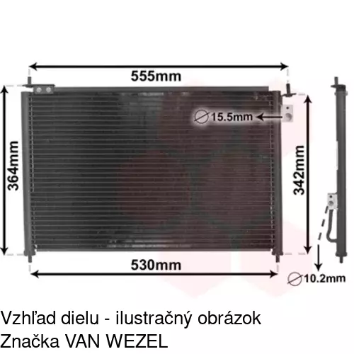 Chladiče klimatizácie 3825K8C4 /POLCAR/ - obr. 2
