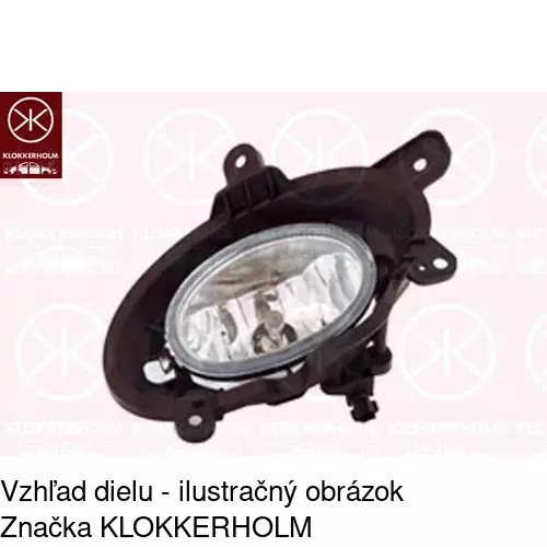 Hmlové svetlo - predné POLCAR 38X130-U