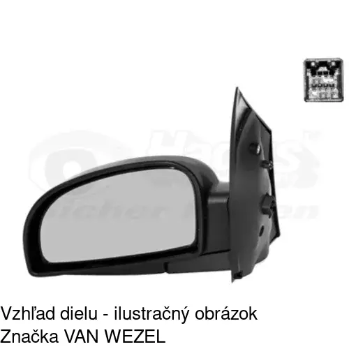 Vonkajšie zrkadlo 4042515S /POLCAR/ - obr. 2