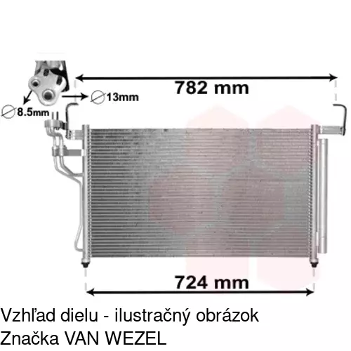 Chladiče klimatizácie 4064K8C1 /POLCAR/ - obr. 1
