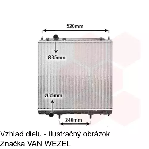 Chladiče vody 406508A3 /POLCAR/ - obr. 1