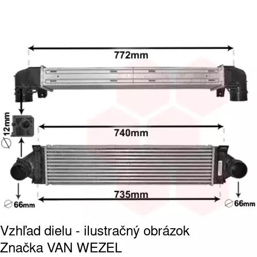 Chladiče vzduchu (Intercoolery) 4312J82X /POLCAR/ - obr. 3