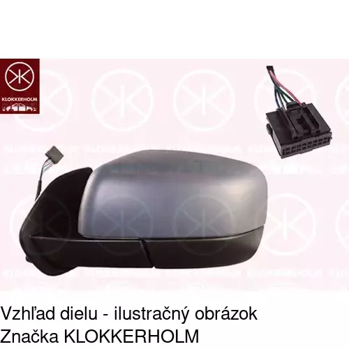 Sklo vonkajšieho zrkadla s držiakom 4324544E /POLCAR/ - obr. 4