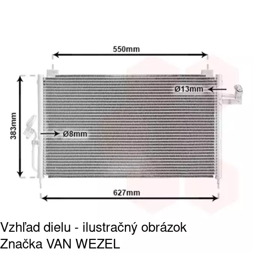 Chladiče klimatizácie 4555K8C2 /POLCAR/ - obr. 2