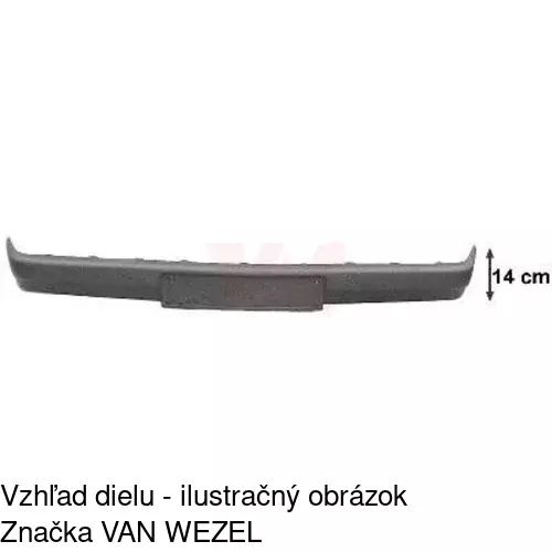 Lišta nárazníka 500107-5 /POLCAR/ - obr. 1
