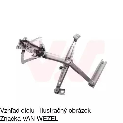 Manuálny mechanizmus okna dverí 5014PSM2 /POLCAR/ - obr. 2
