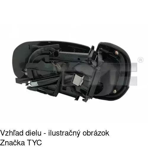 Sklo vonkajšieho zrkadla s držiakom 5015552M /POLCAR/ - obr. 3