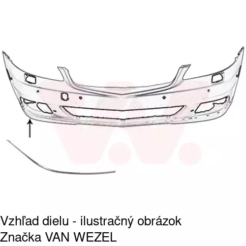 Lišta nárazníka 503207-6 /POLCAR/