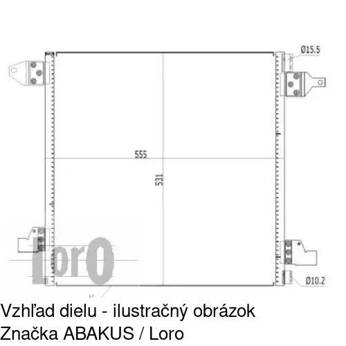 Chladiče klimatizácie 5044K8C3 /POLCAR/ - obr. 2