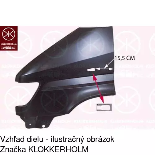 Predný blatník POLCAR 506202