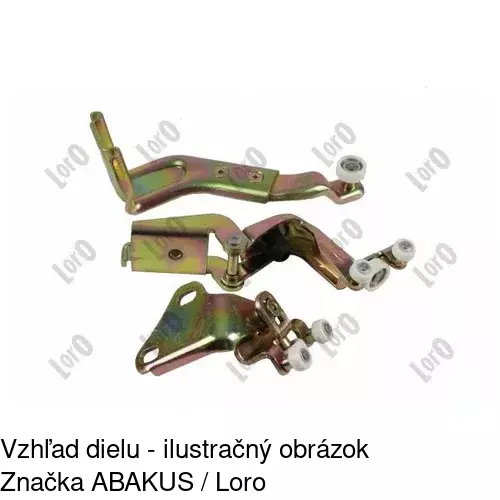 Vozík - kolieska pant posuvných dverí POLCAR 5065Z-73