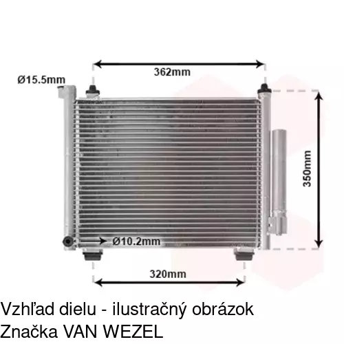 Chladiče klimatizácie 5503K8C2 /POLCAR/ - obr. 3