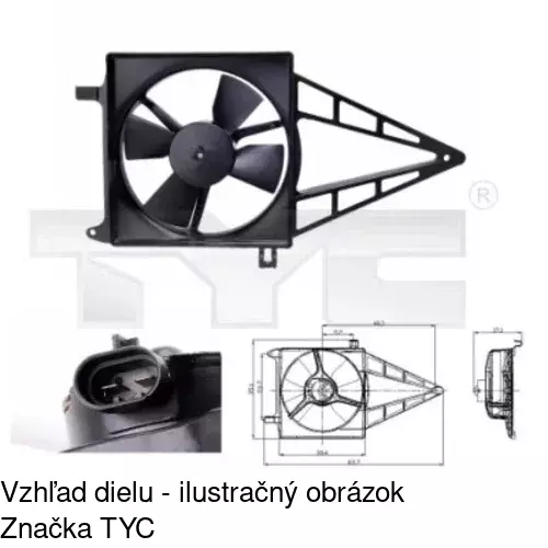 Ventilátor bez krytu / podpery 550723U1 /POLCAR/ - obr. 1