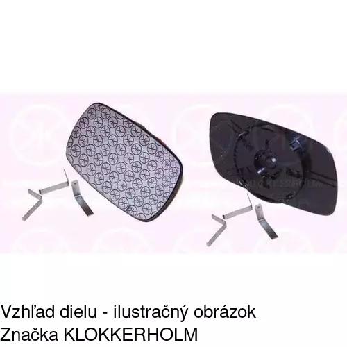 Sklo vonkajšieho zrkadla s držiakom 5507557M /POLCAR/ - obr. 2