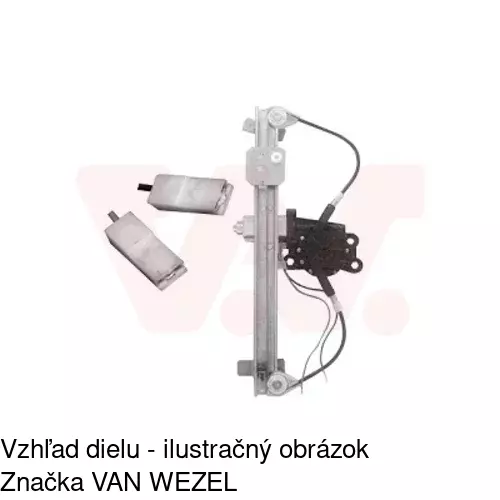 Mechanizmus sťahovania okna elektrický bez motora 5509PSG3 /POLCAR/ - obr. 1