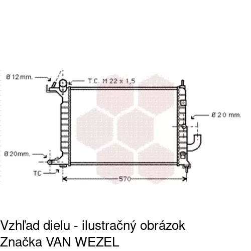 Chladiče vody 551608A8 /POLCAR/ - obr. 2