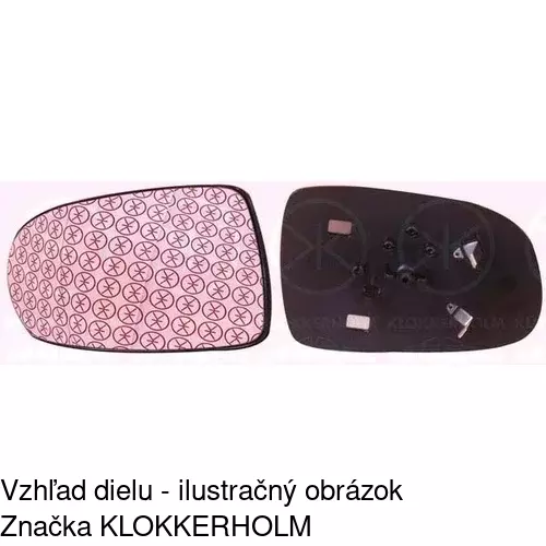 Sklo vonkajšieho zrkadla s držiakom 5556545M /POLCAR/ - obr. 4