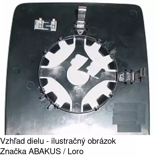 Sklo vonkajšieho zrkadla s držiakom 5556549E /POLCAR/ - obr. 3