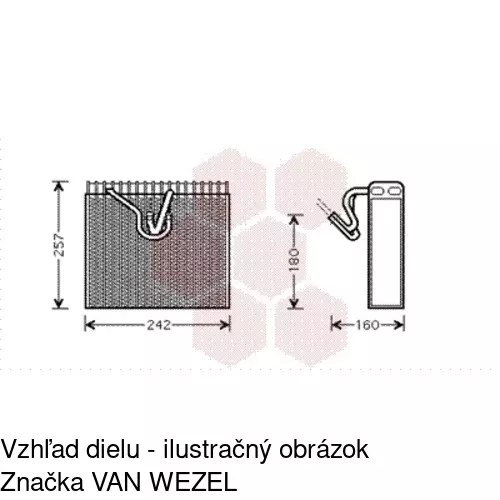 Výparník klimatizácie 5556P8-1 /POLCAR/ - obr. 1